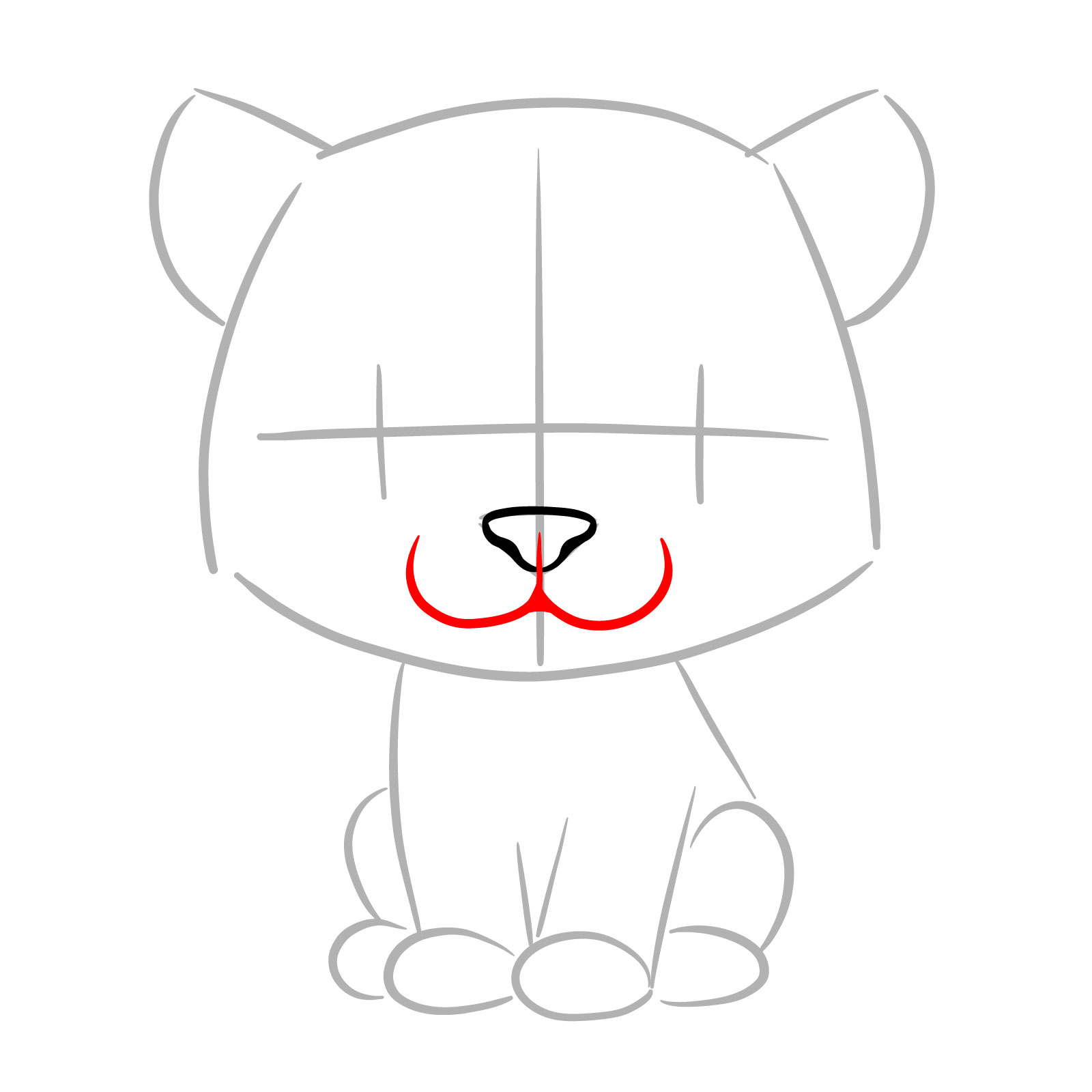 How to Draw a Chibi Jaguar - step 04