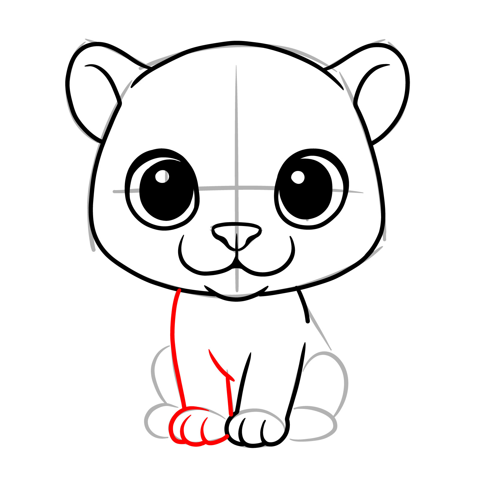 How to Draw a Chibi Jaguar - step 10