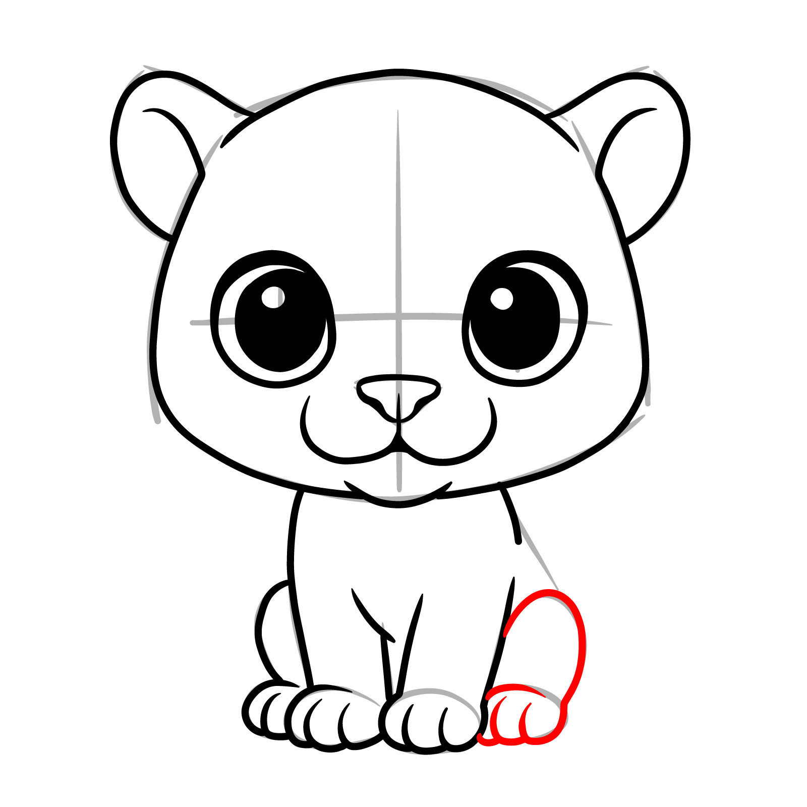 How to Draw a Chibi Jaguar - step 12