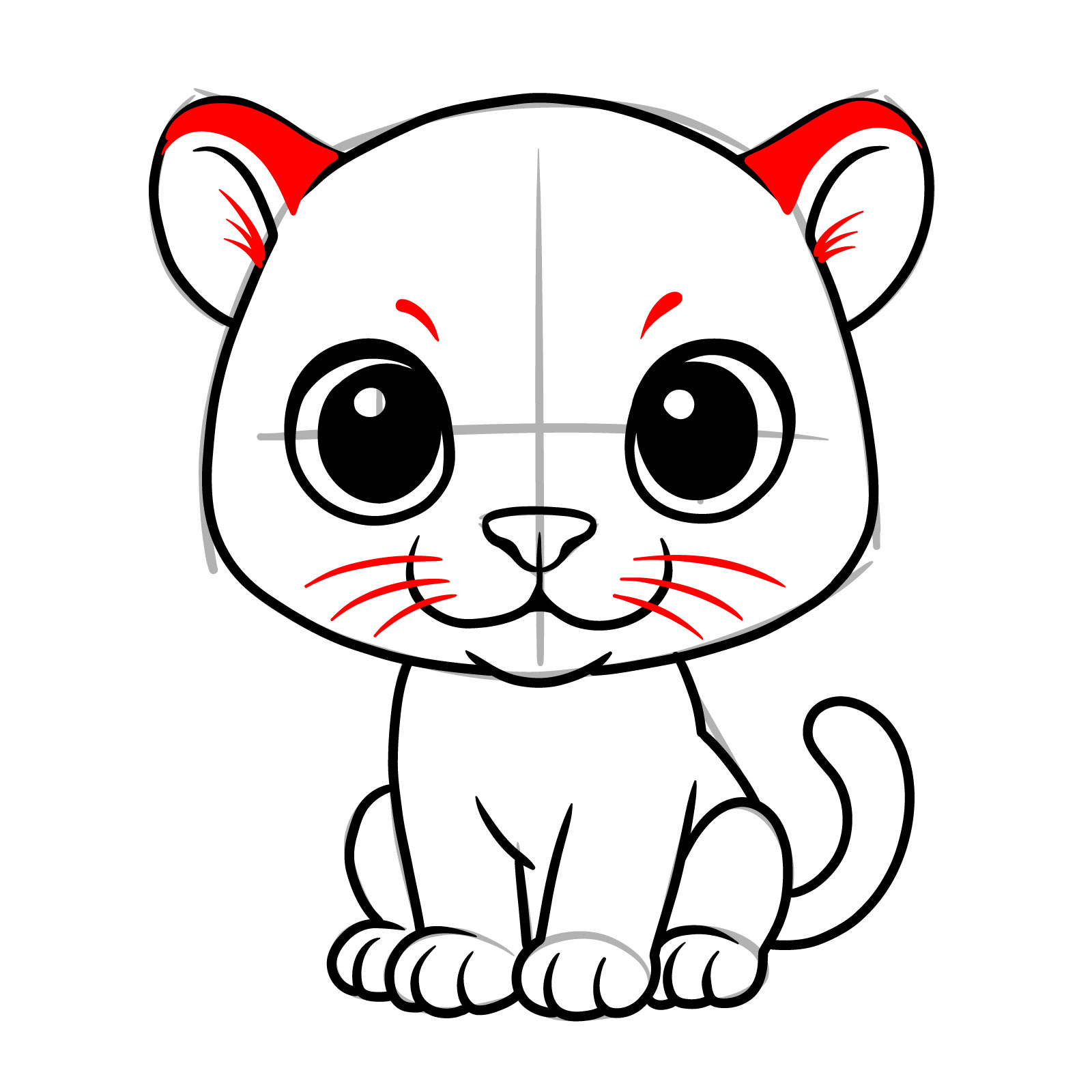 How to Draw a Chibi Jaguar - step 14
