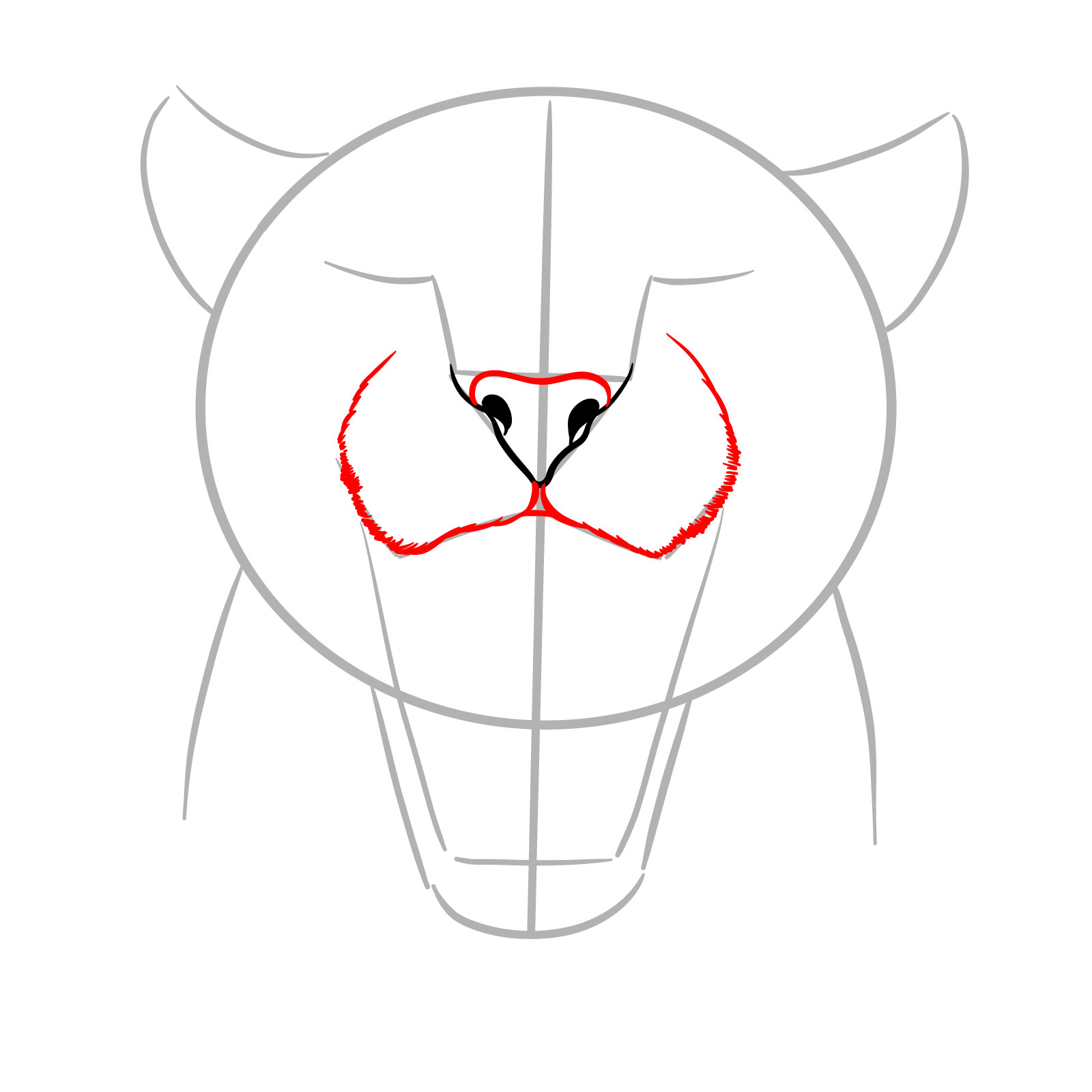 How to Draw a Jaguar Yawning - step 04