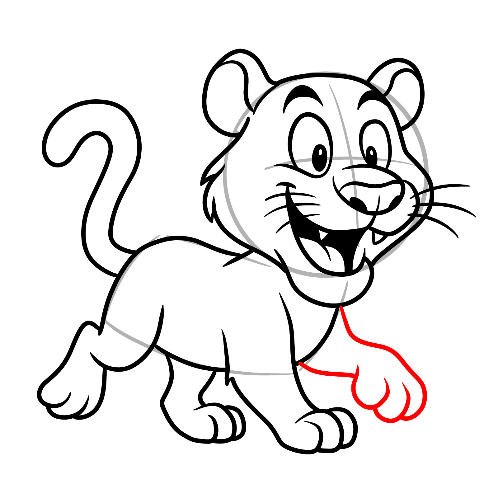 How to Draw a Cartoon Jaguar - step 16