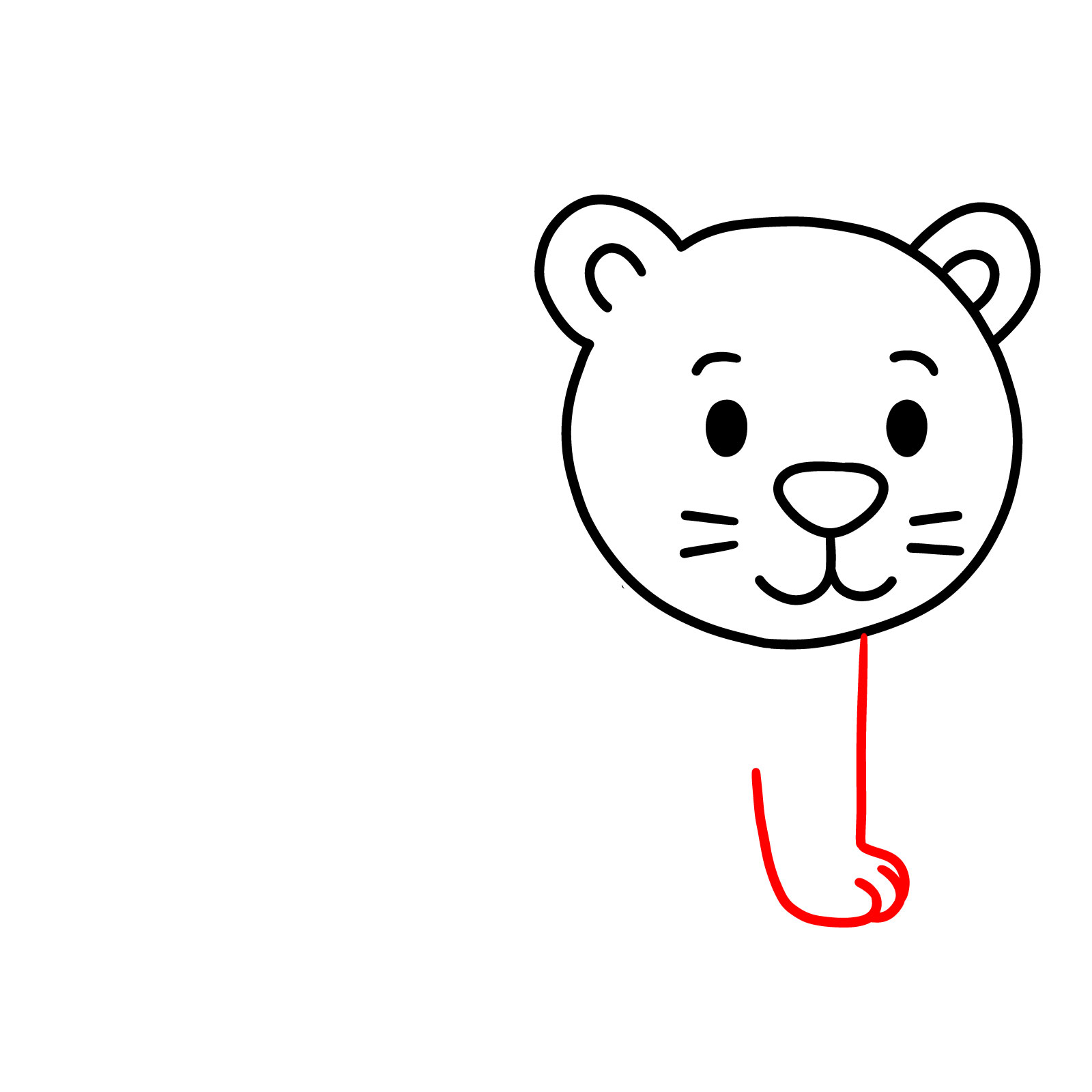 How to Draw a Simple Leopard for Kids - step 05