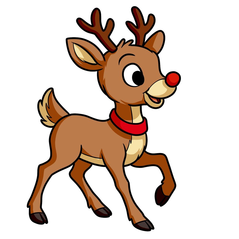 How to Draw Rudolph, Santa’s Youngest Reindeer, Step by Step