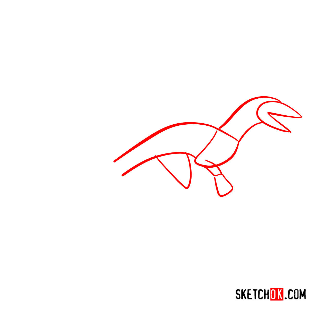 How to draw a Troodon | Extinct Animals - step 01