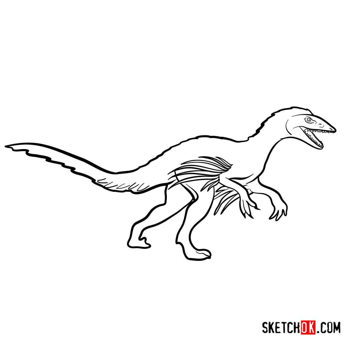 How to draw a Troodon