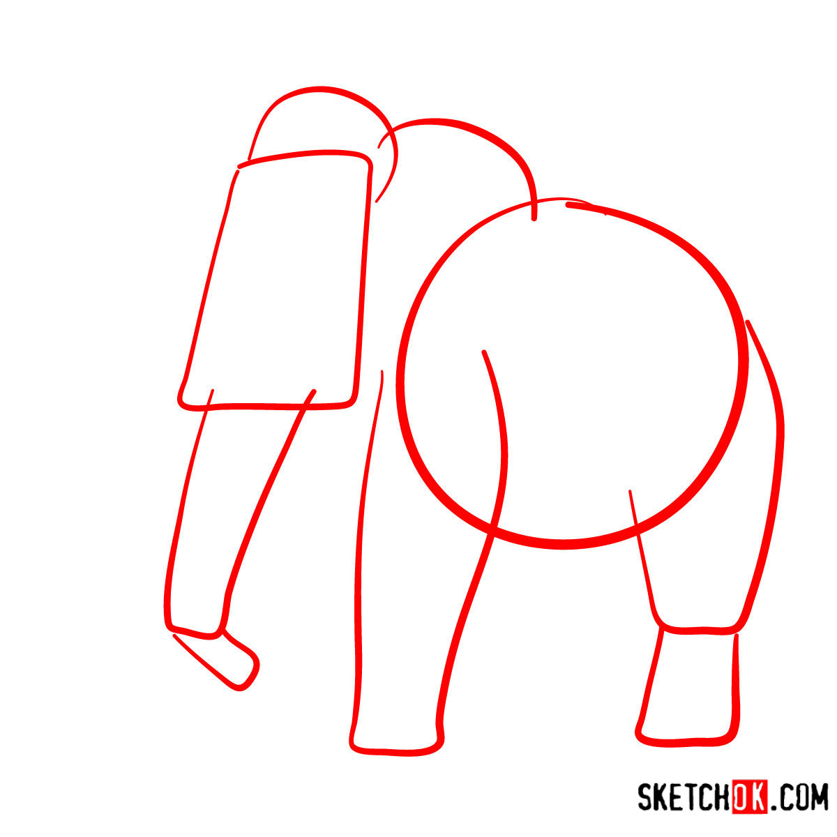 How to draw a Woolly mammoth | Extinct Animals - step 01