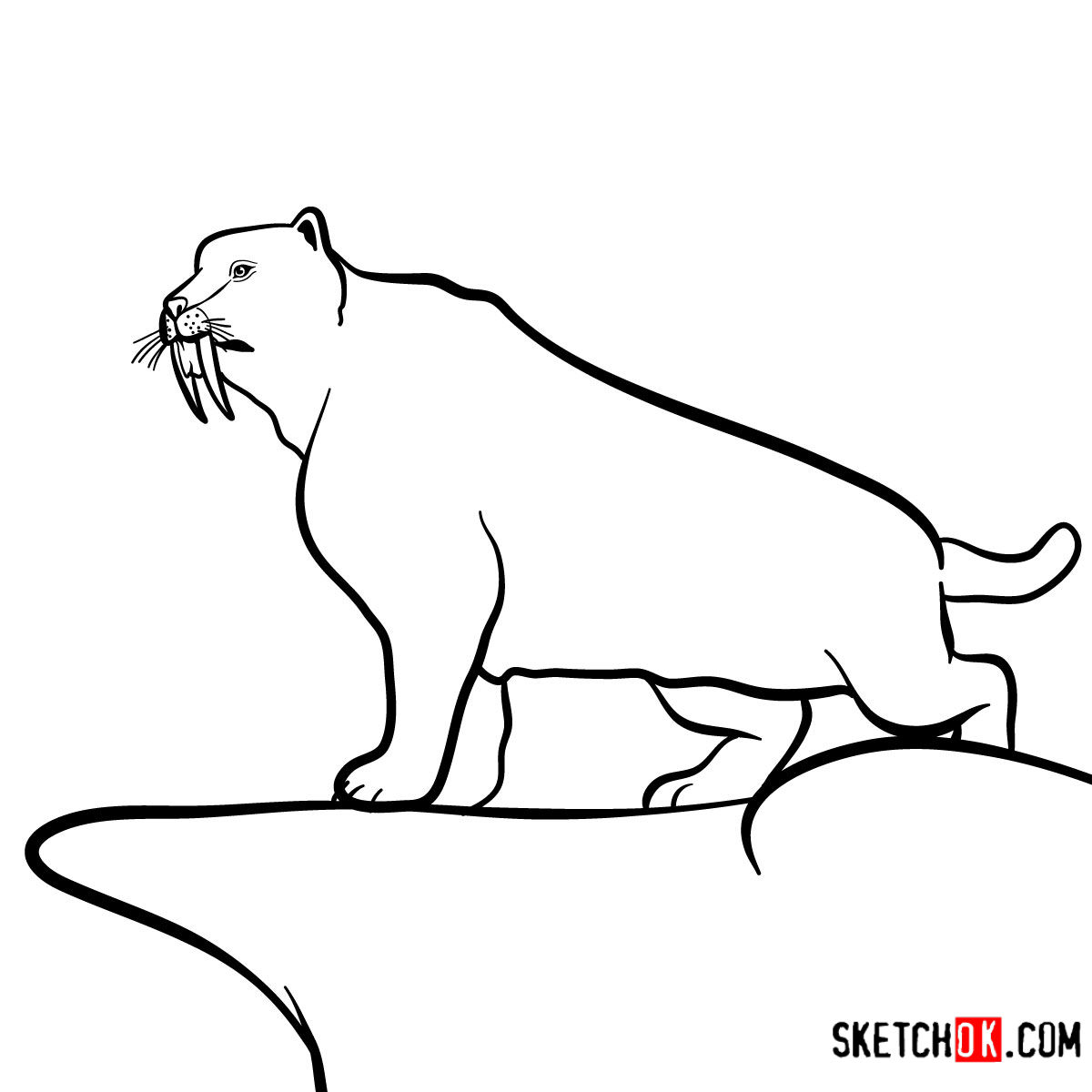 How to draw a Sabre Tooth beast