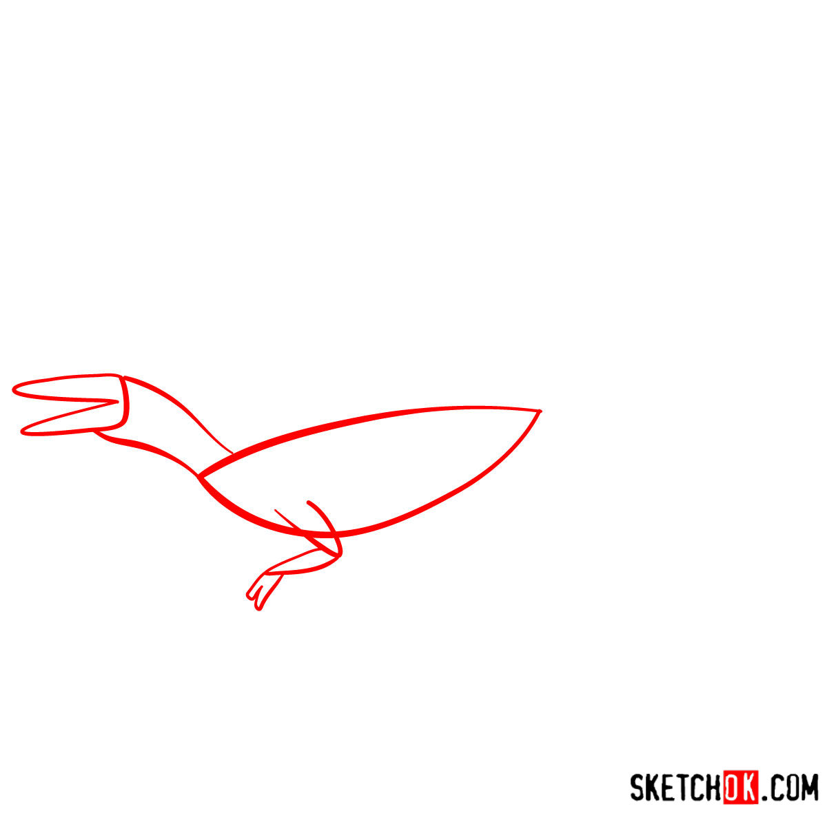 How to draw a Compsognathus | Extinct Animals - step 01
