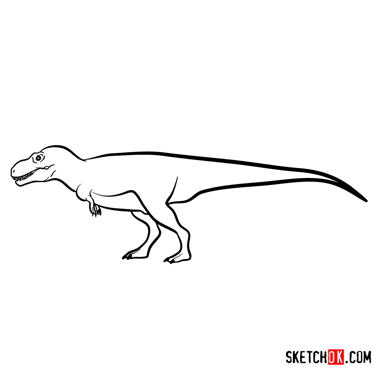 How to draw a Tarbosaurus