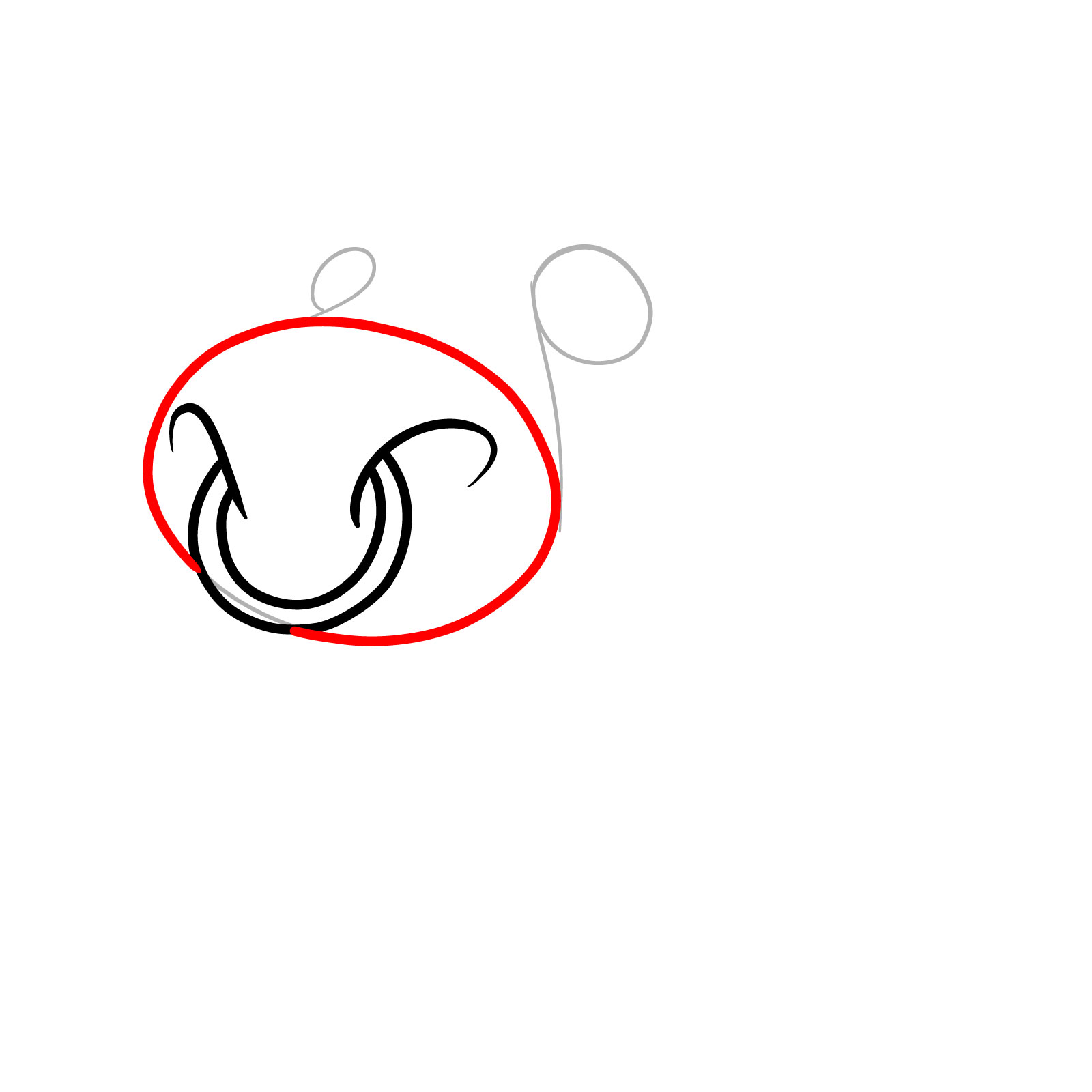 How to Draw a Cartoon Bull Character - step 03