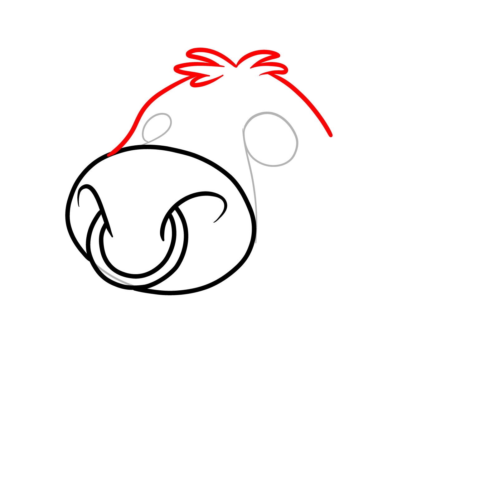 How to Draw a Cartoon Bull Character - step 04