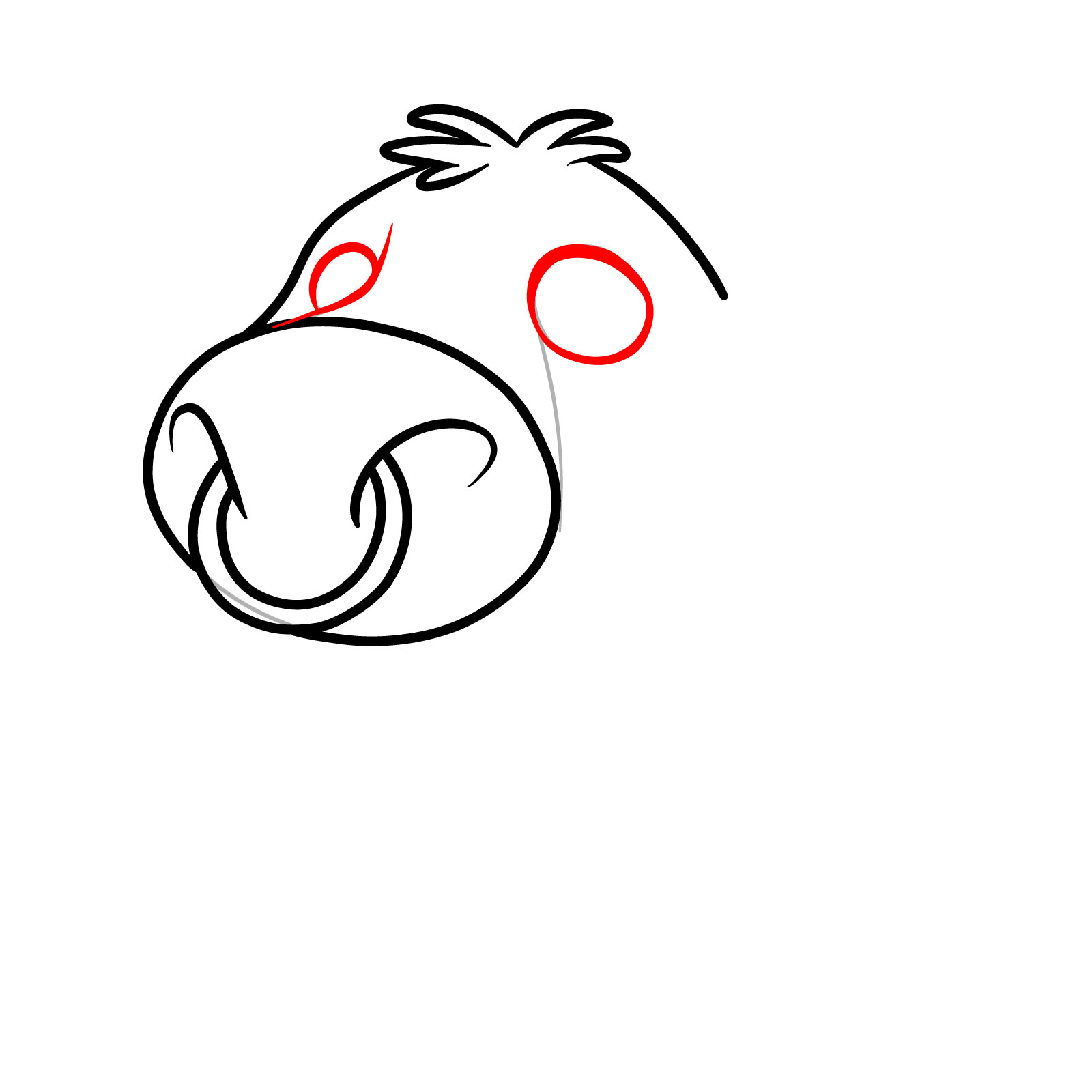 How to Draw a Cartoon Bull Character - step 05