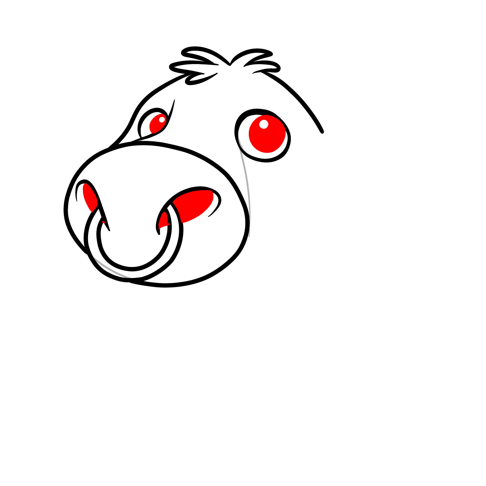 How to Draw a Cartoon Bull Character - step 06