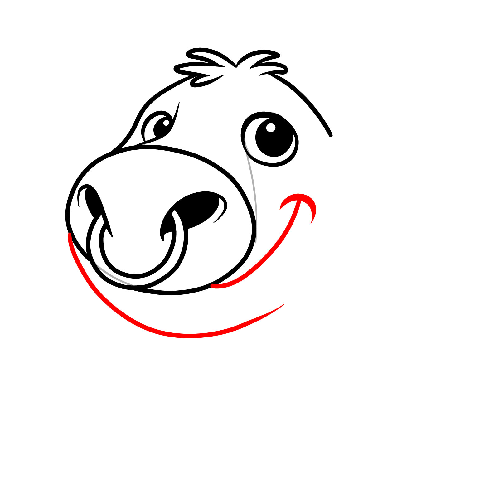 How to Draw a Cartoon Bull Character - step 07