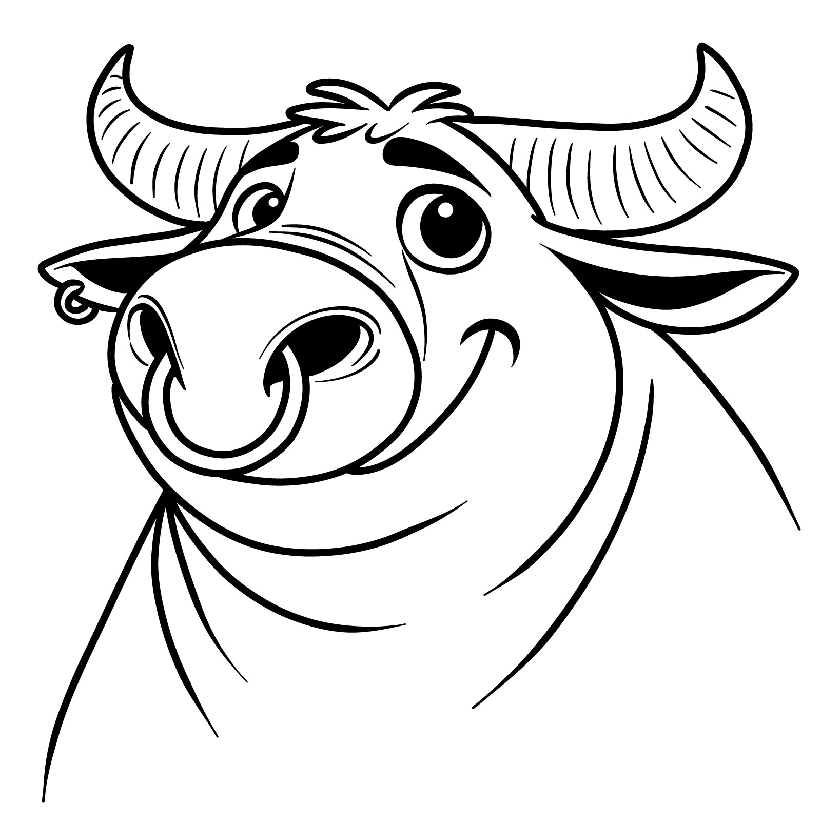 How to Draw a Cartoon Bull Character - final step