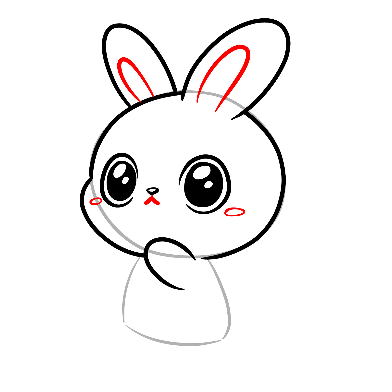 How to Draw a Chibi Rabbit - step 07