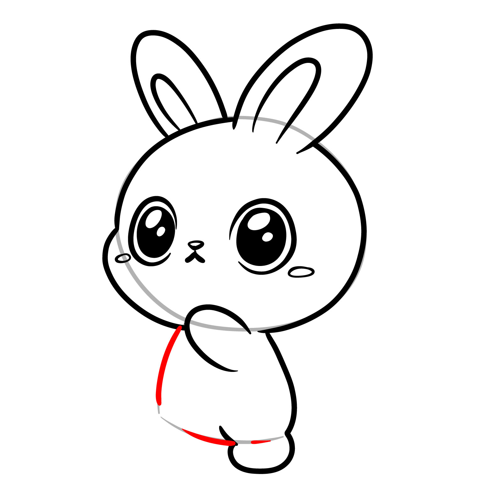 How to Draw a Chibi Rabbit - step 09