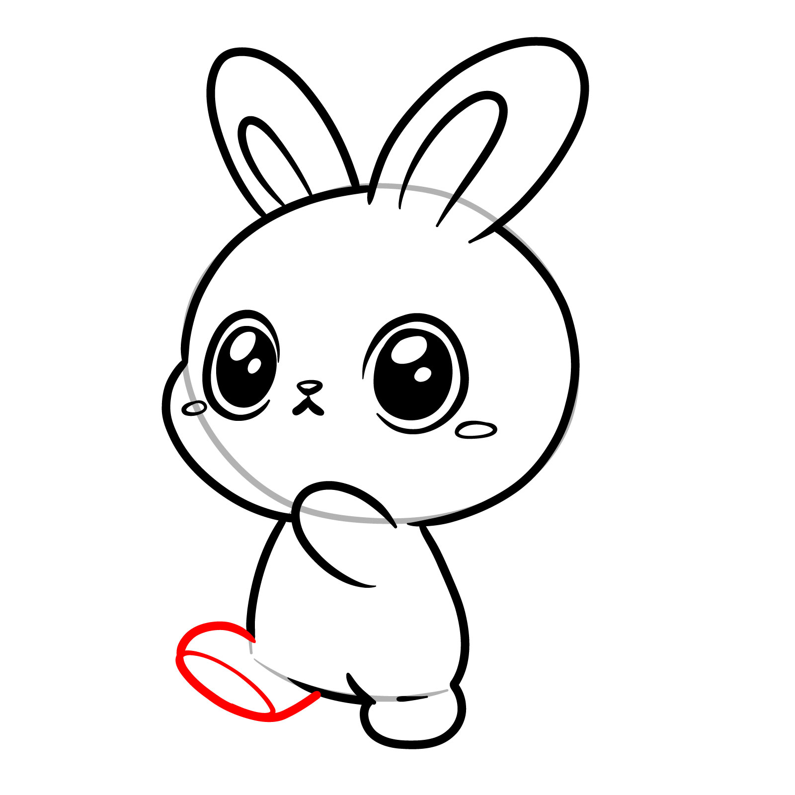 How to Draw a Chibi Rabbit - step 10