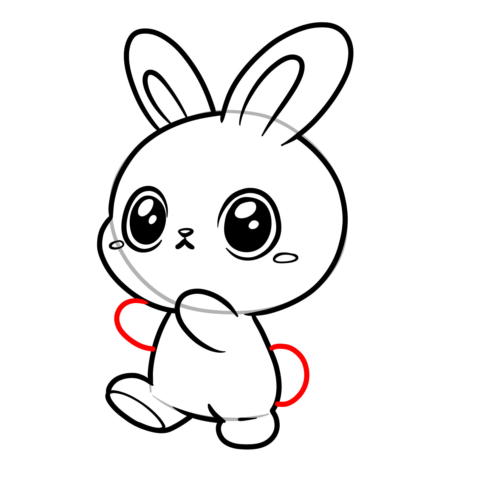 How to Draw a Chibi Rabbit - step 11