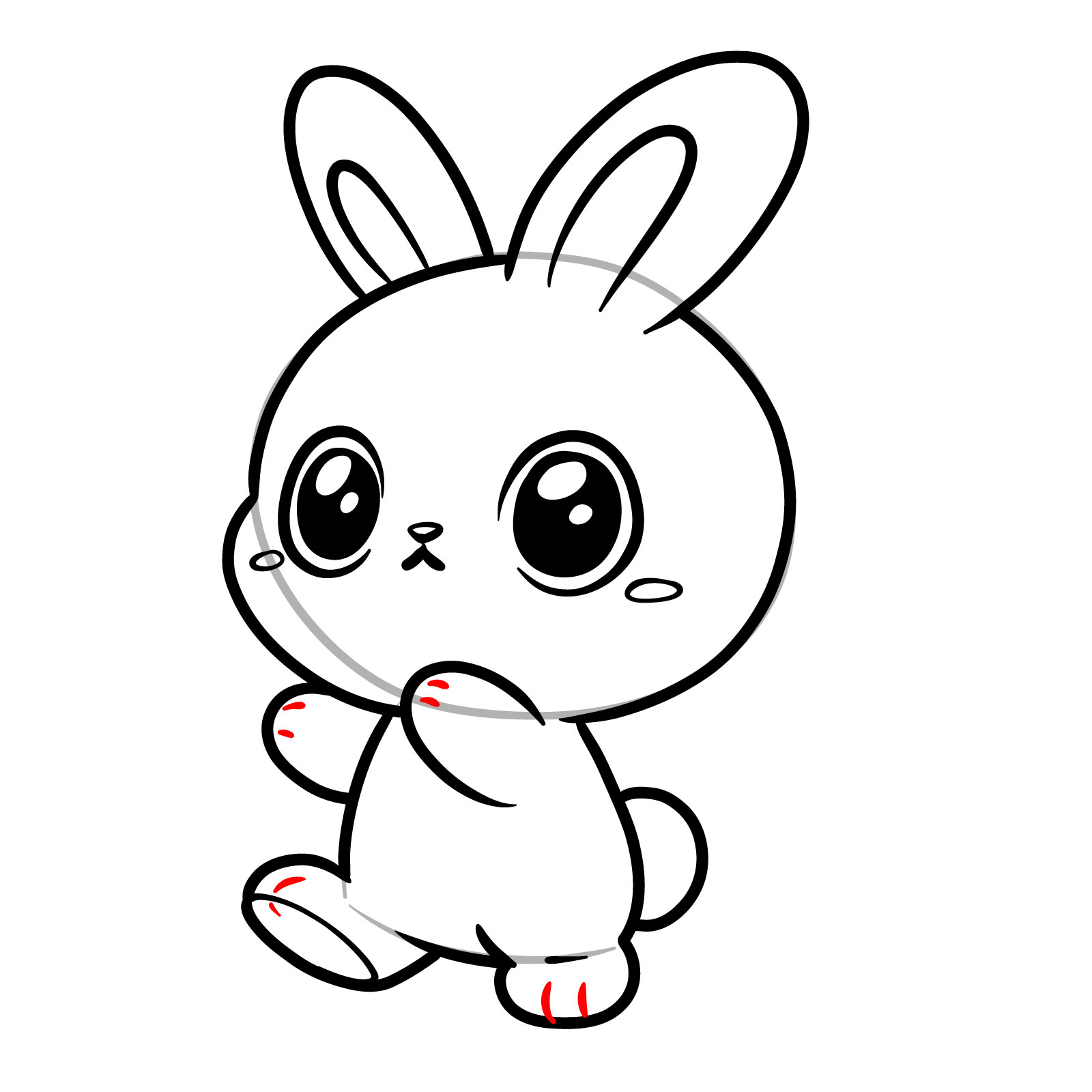 How to Draw a Chibi Rabbit - step 12