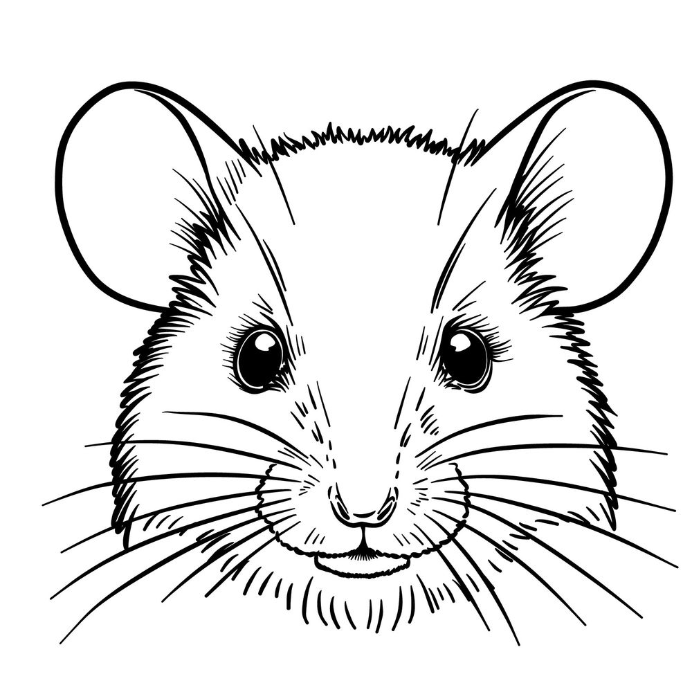 Easy Guide on How to Draw a Mouse Face Looking Forward