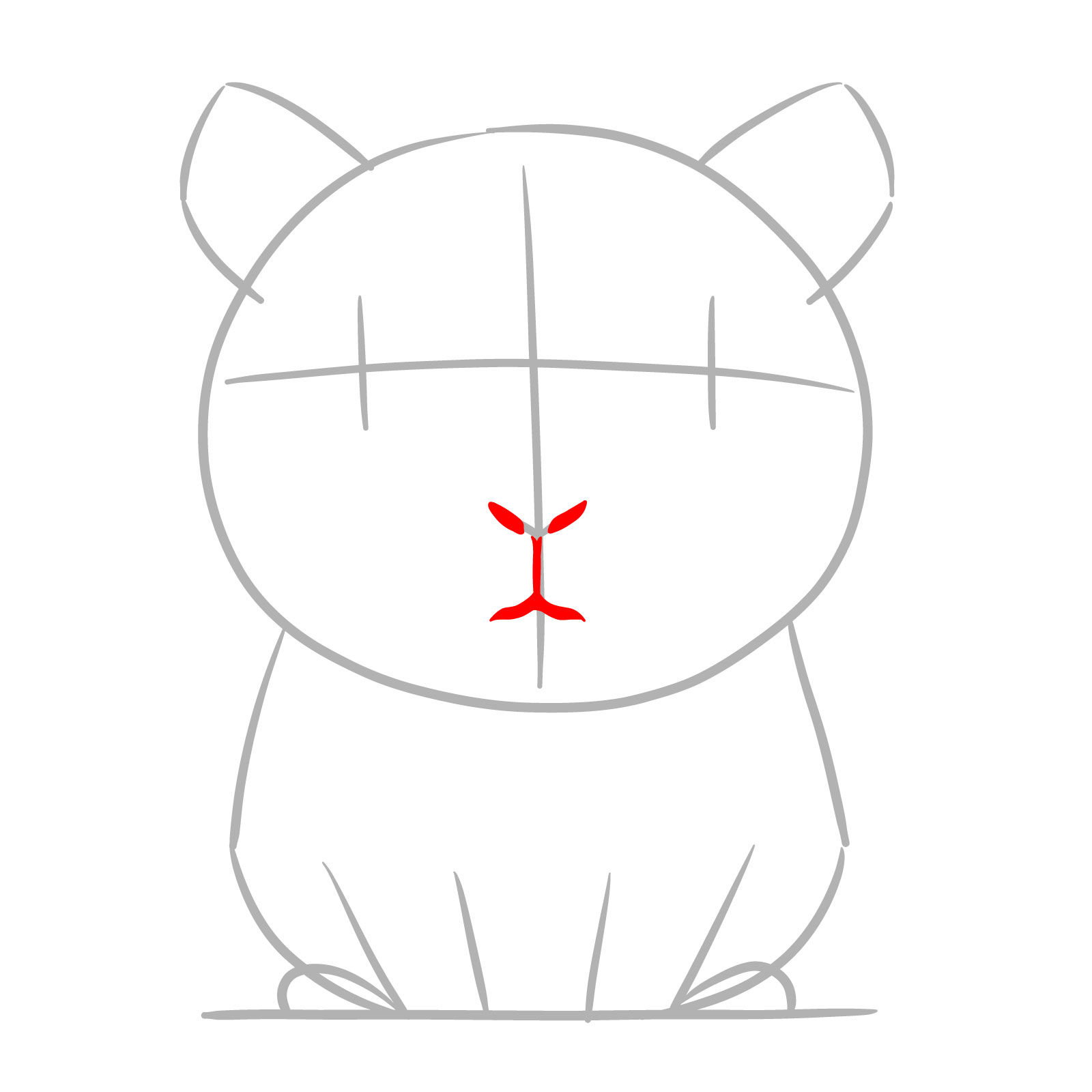 How to Draw a Guinea Pig Cartoon-Style - step 03