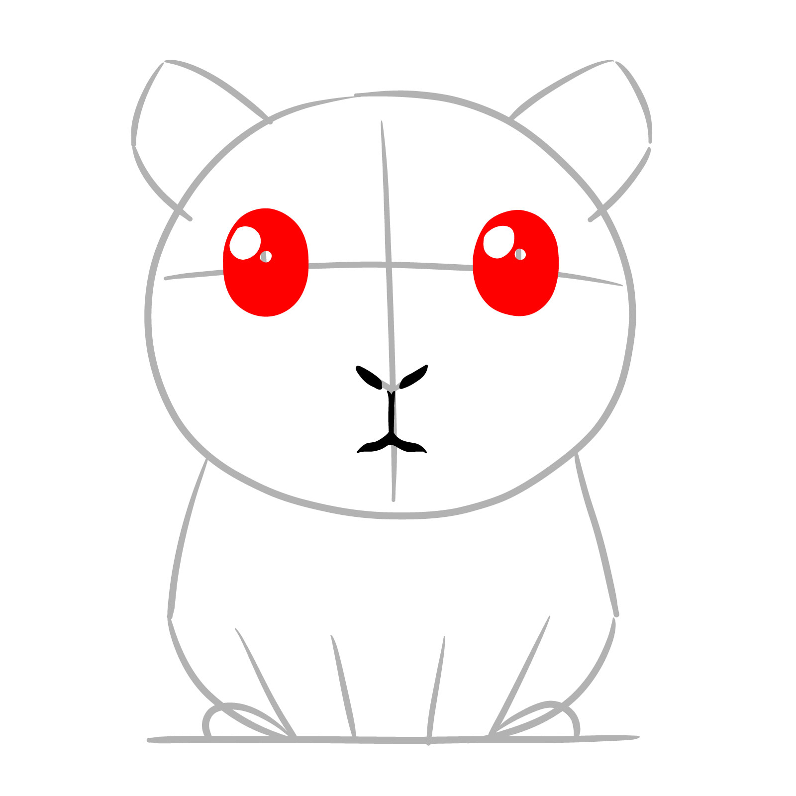 How to Draw a Guinea Pig Cartoon-Style - step 04