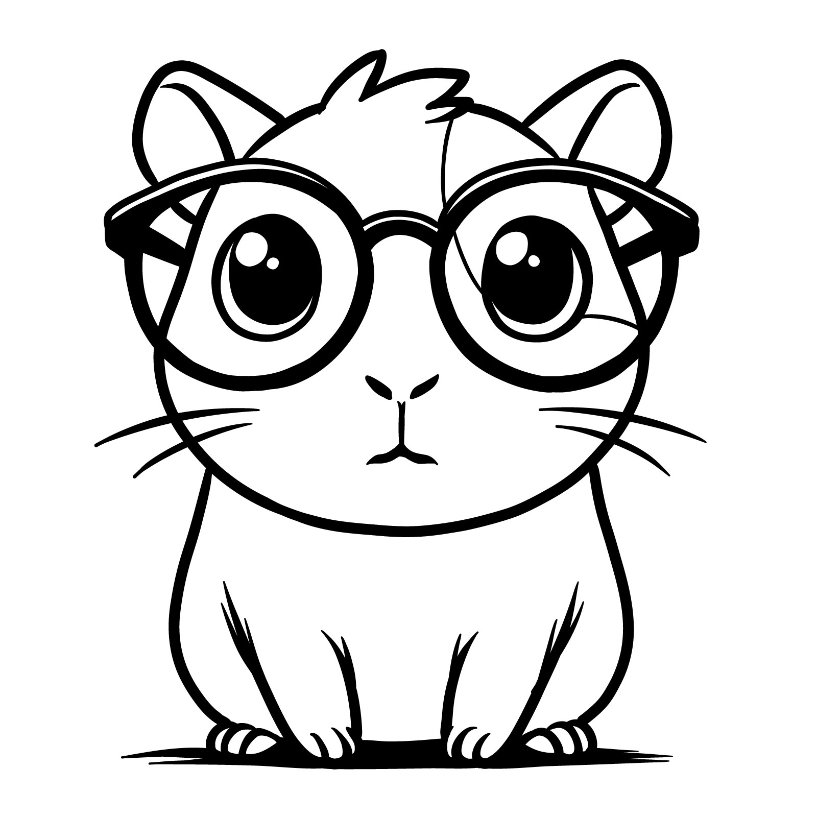 How to Draw a Guinea Pig Cartoon-Style - final step