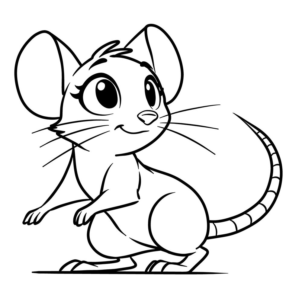 How to Draw a Cute Rat in Anime Style with Clear Lines
