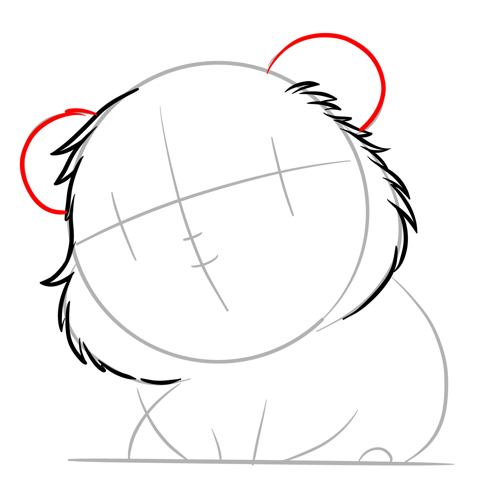 How to Draw a Cute Guinea Pig Chibi - step 04