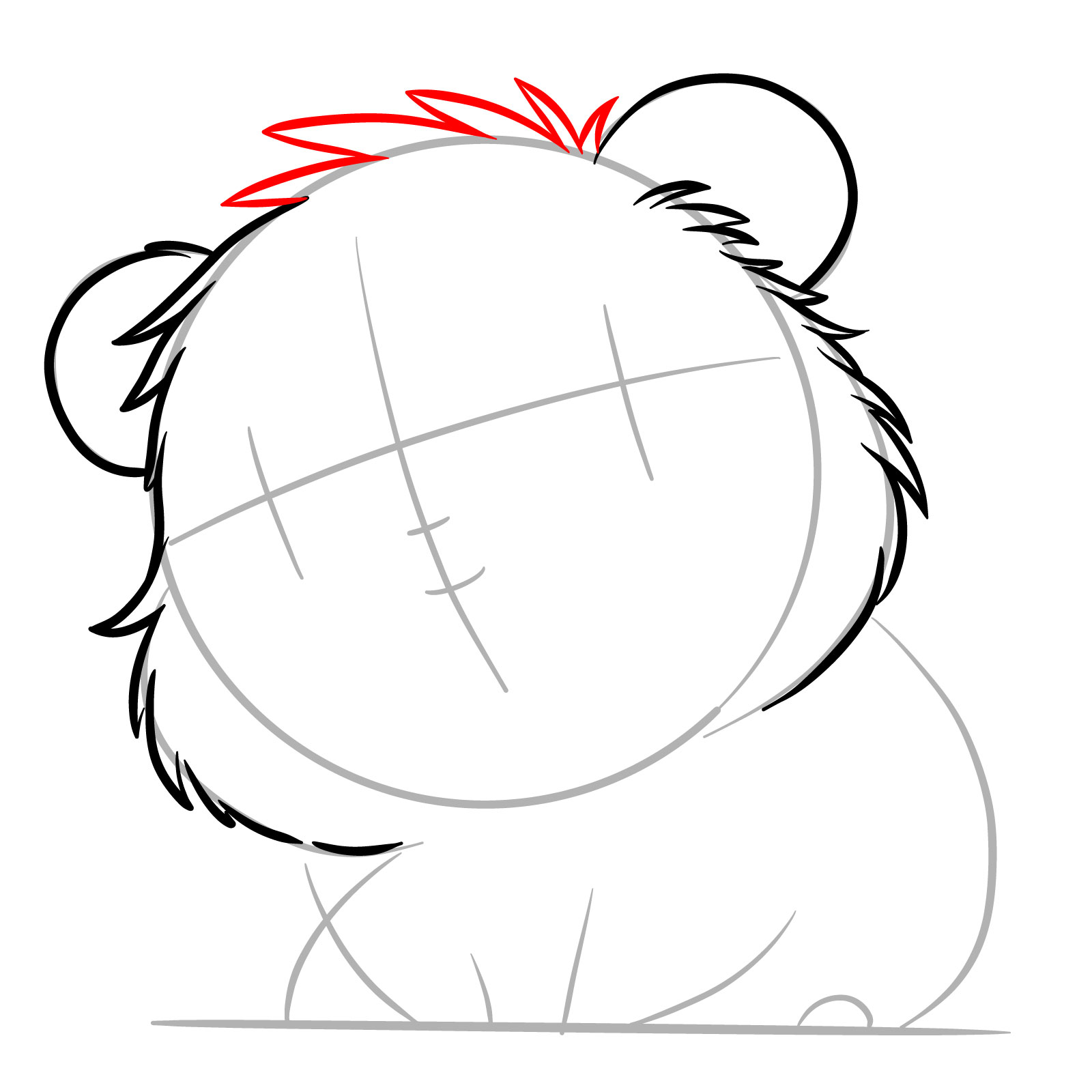 How to Draw a Cute Guinea Pig Chibi - step 05