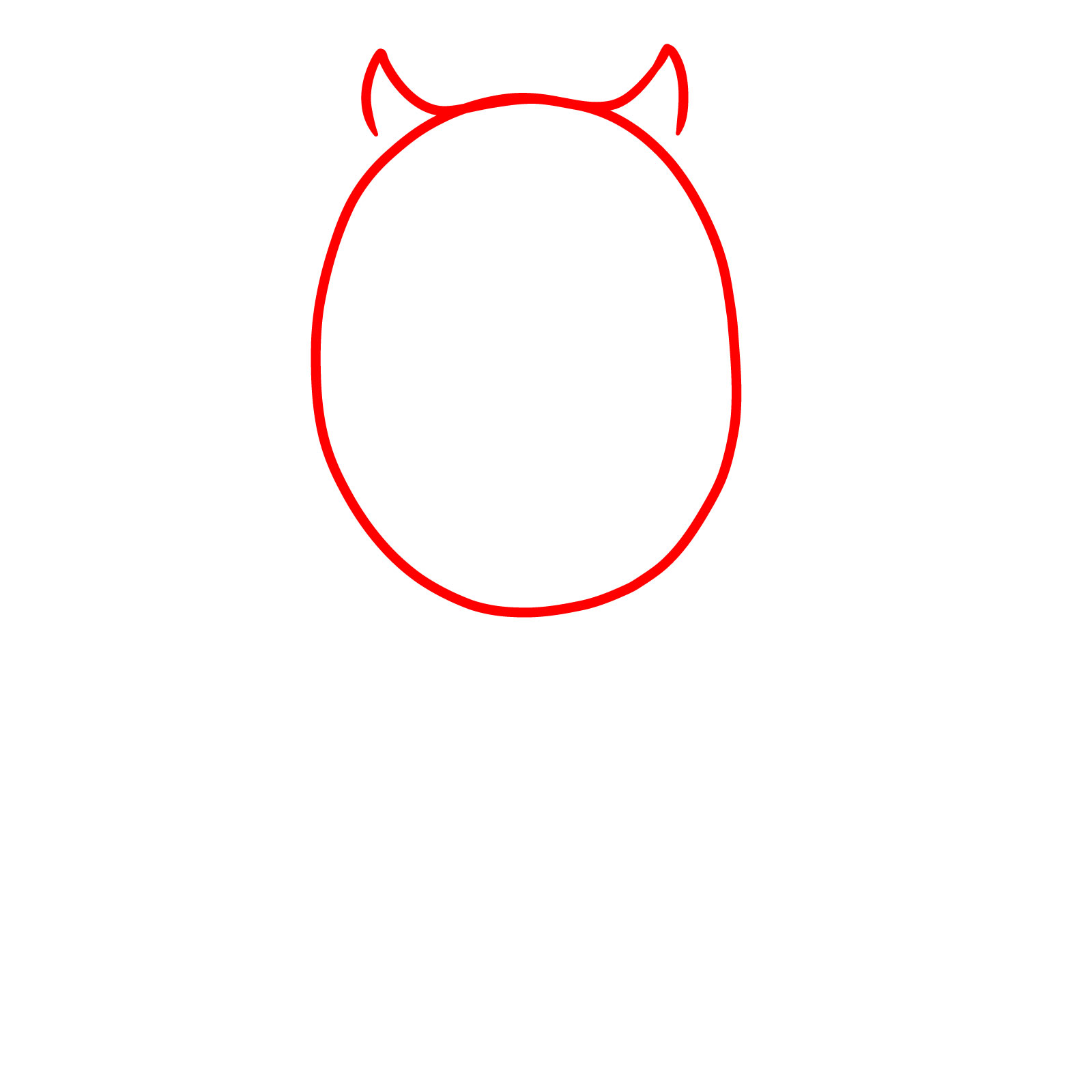 A Simple Cow Line Artwork - step 01