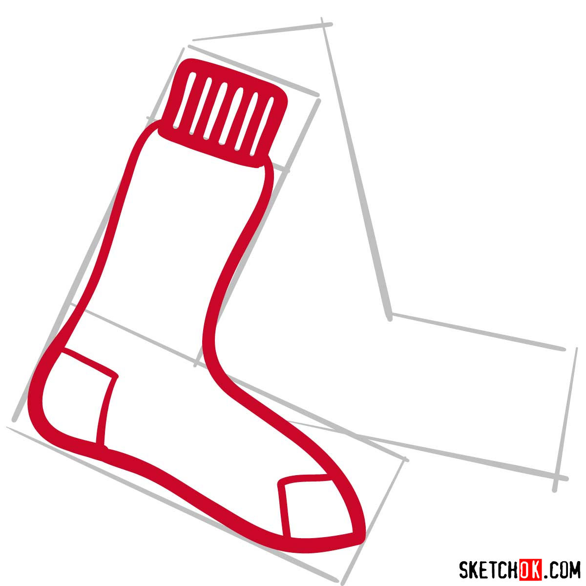 How to draw Boston Red Sox logo | MLB logos - step 05
