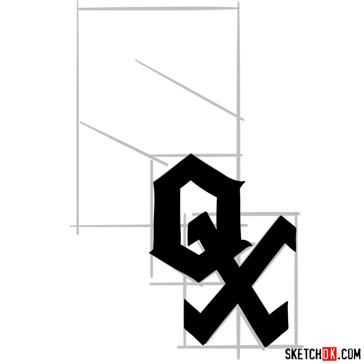How to draw Chicago White Sox logo | MLB logos - step 07