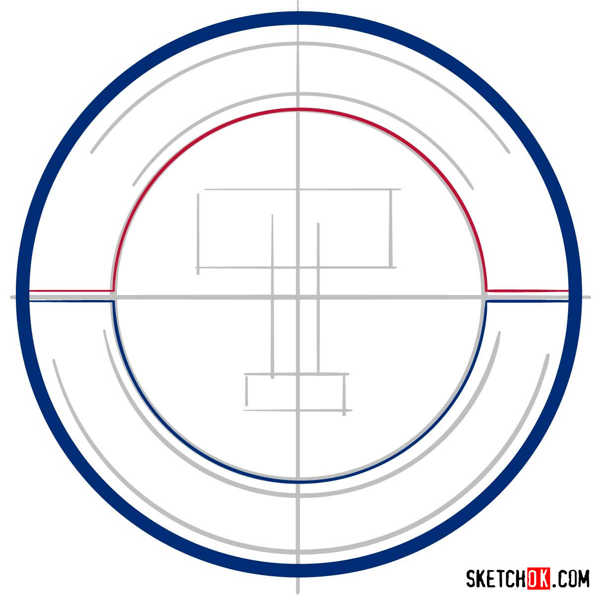 How to draw Texas Rangers logo | MLB logos - step 03