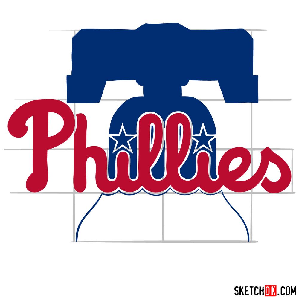 How to draw The Philadelphia Phillies logo - step 12