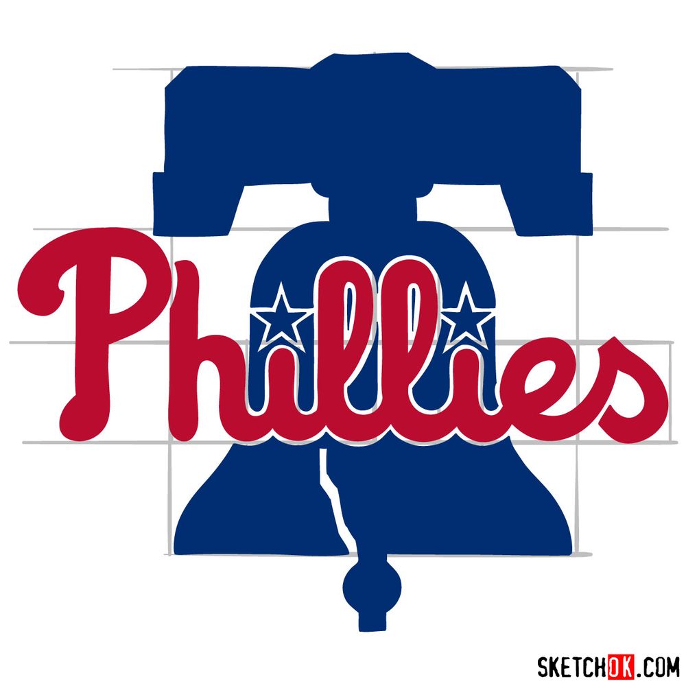 How to draw The Philadelphia Phillies logo - step 14
