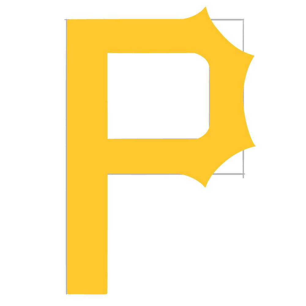 How to draw the Pittsburgh Pirates logo - step 07