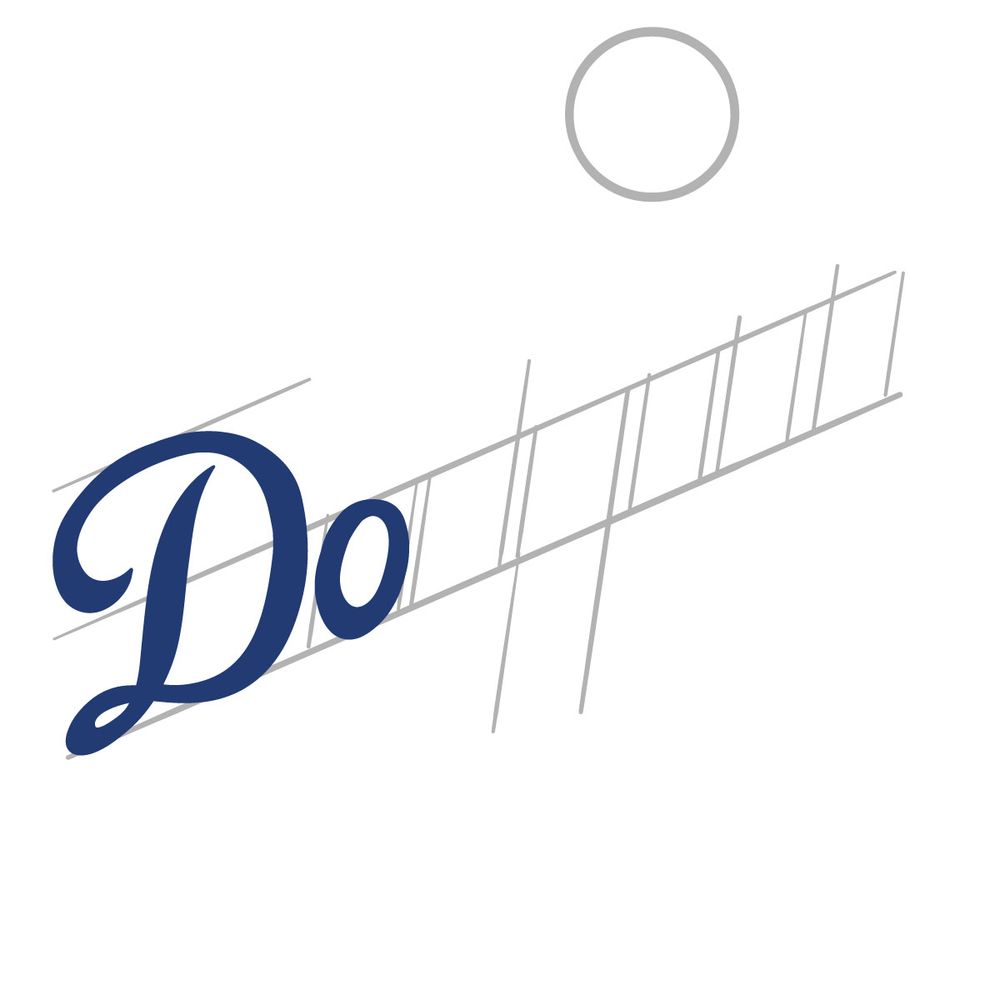 How to draw the Los Angeles Dodgers logo - step 05