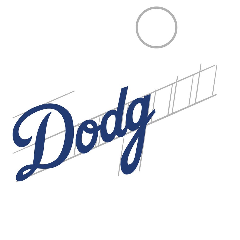 How to draw the Los Angeles Dodgers logo - step 10