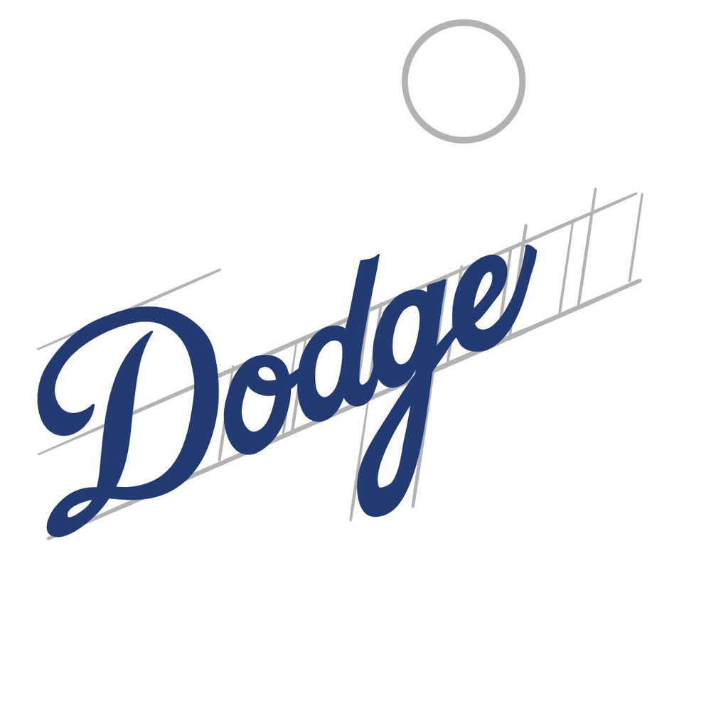 How to draw the Los Angeles Dodgers logo - step 11