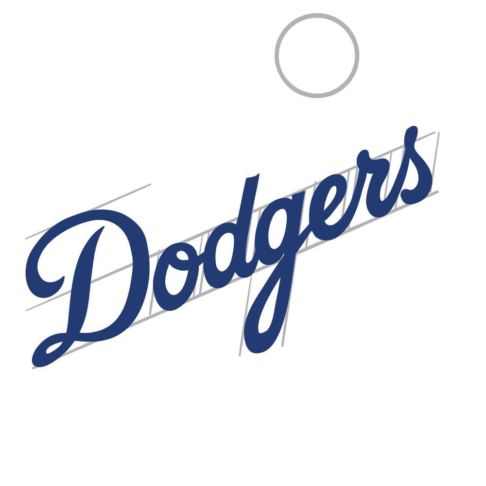 How to draw the Los Angeles Dodgers logo - step 13