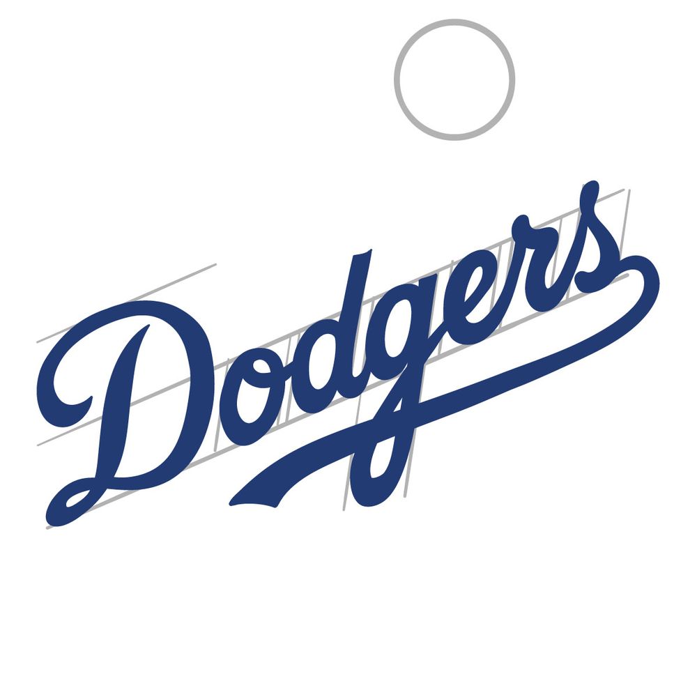 How to draw the Los Angeles Dodgers logo - step 14