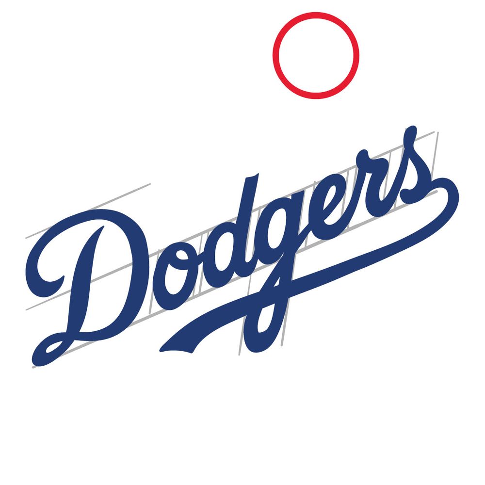 How to draw the Los Angeles Dodgers logo - step 15