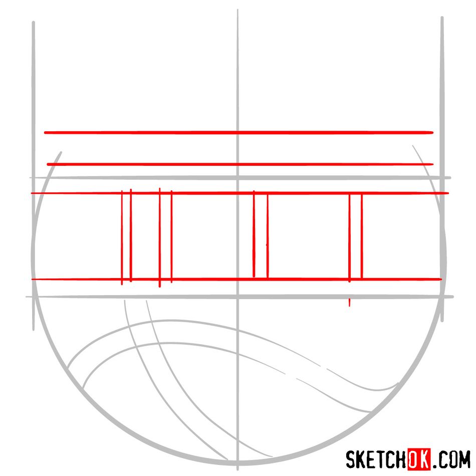 How to draw Sacramento Kings logo (NBA logos) - step 02