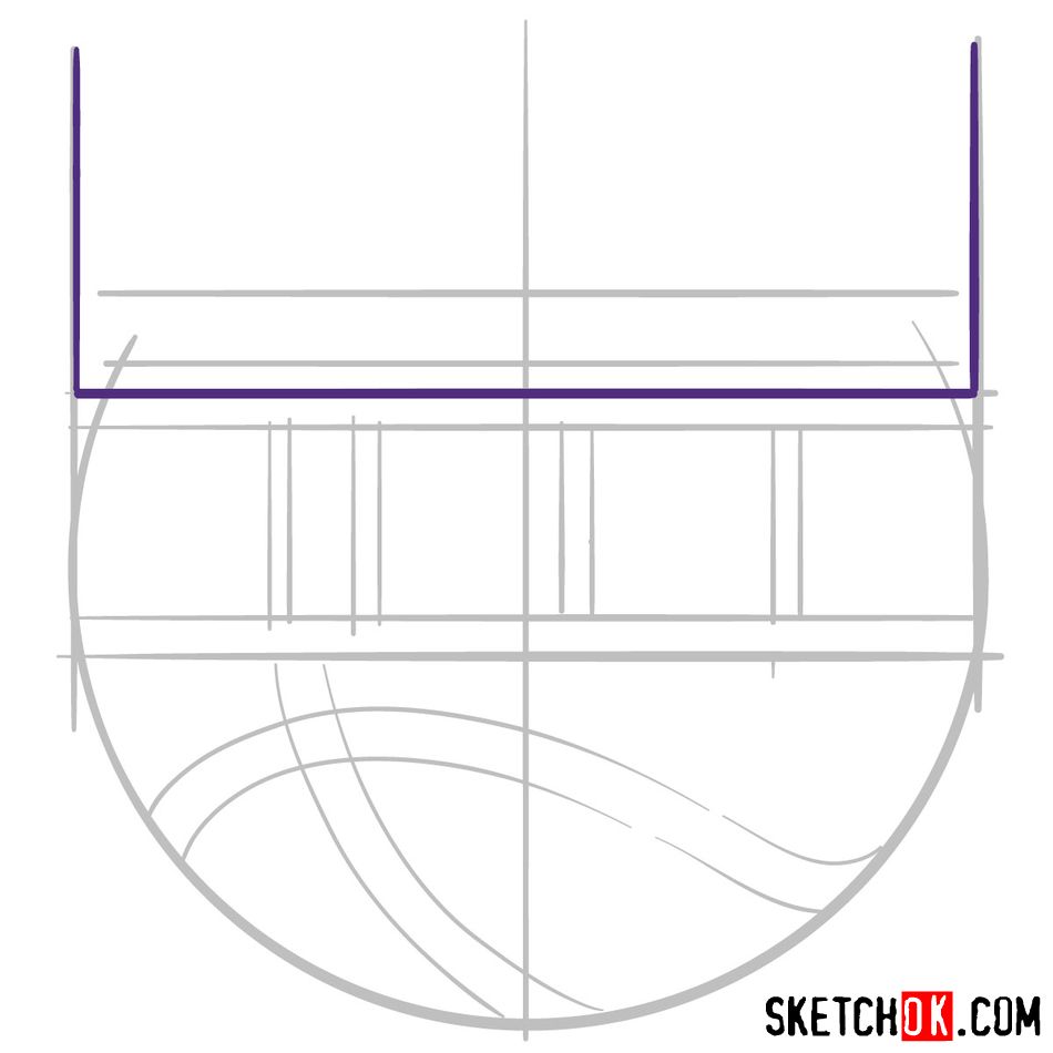 How to draw Sacramento Kings logo (NBA logos) - step 03