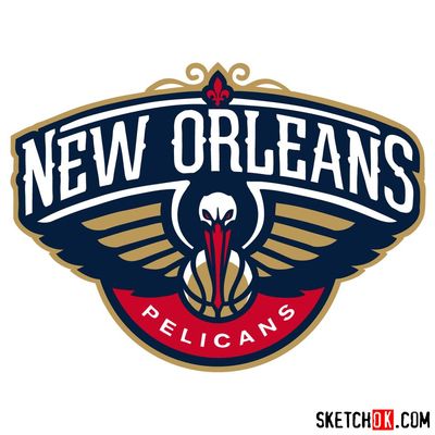 How to draw New Orleans Pelicans logo