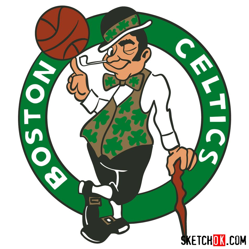 How to draw The Boston Celtics logo - coloring