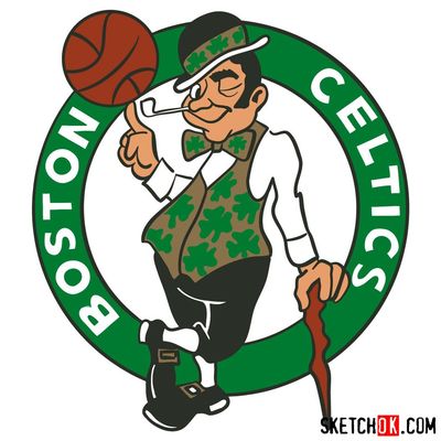 How to draw The Boston Celtics logo